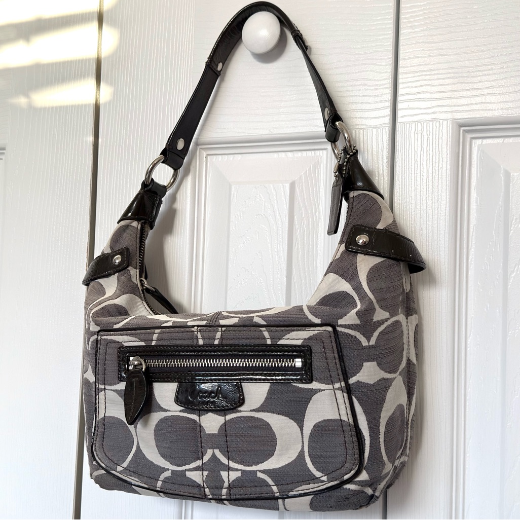 Y2k Coach Penelope Shantung Signature Hobo Bag
